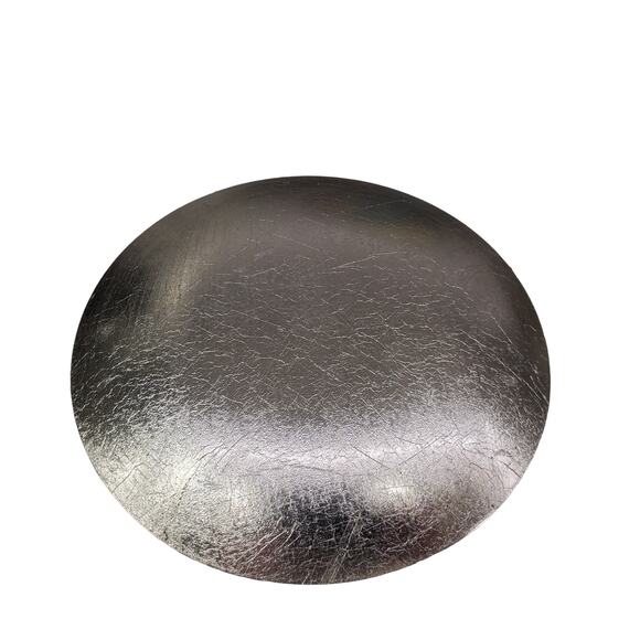 Pier 1 Imports Peacock Plates Appetizer Plates Glass Shimmer Foil Plates Set 4 - Picture 6 of 11